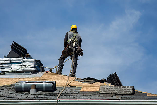 Professional Gutter Installation technician working in Fairview, OK